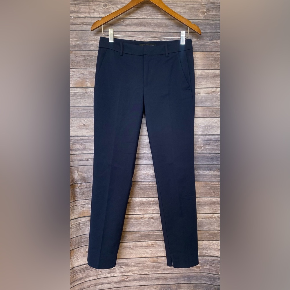 Zara Navy Slim Tailored Trousers